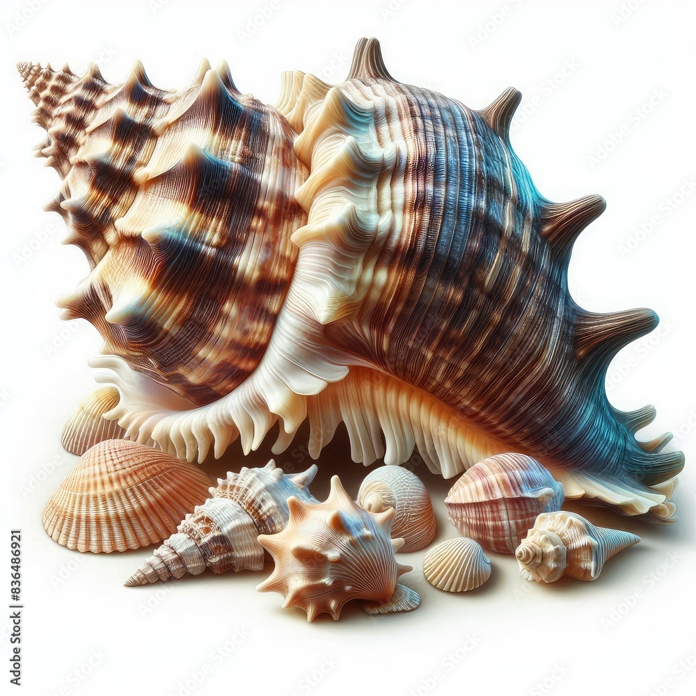 Obraz premium Seashell isolated on a white background