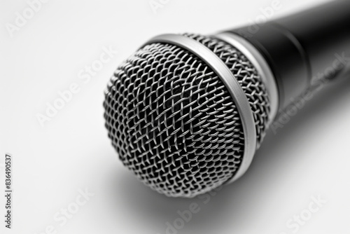 A microphone with a silver and black color © Wonderful Studio