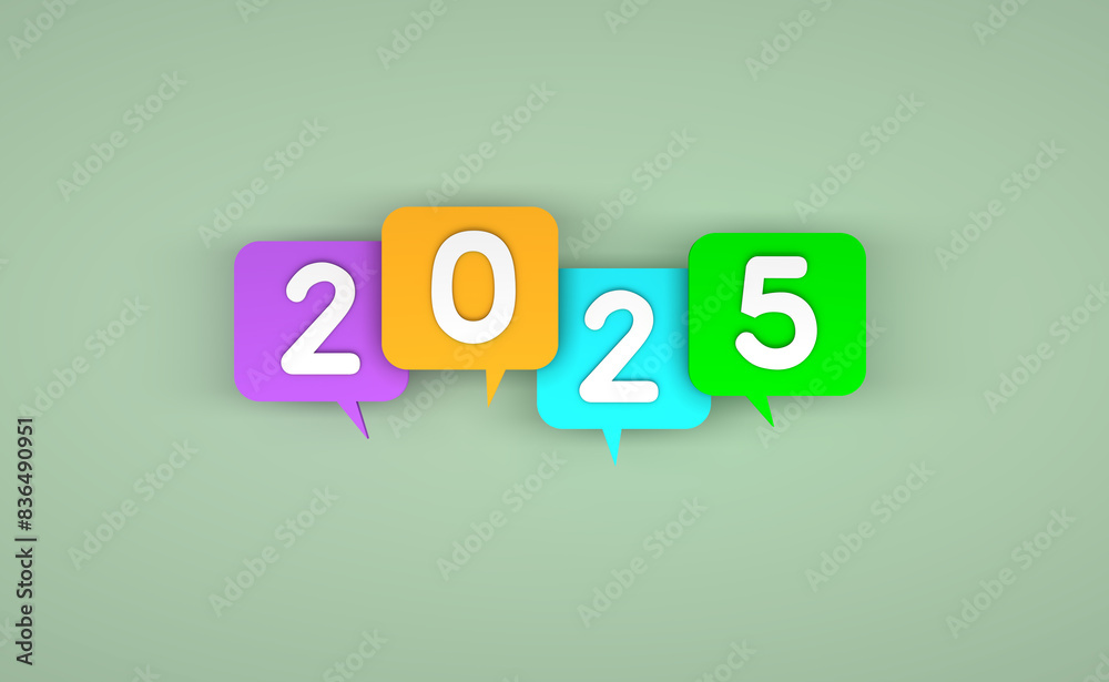 New Year 2025 Creative Design Concept - 3D Rendered Image
New Year 2025 Creative Design Concept - 3D Rendered Image