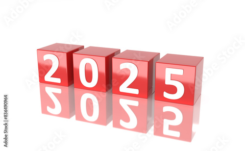New Year 2025 Creative Design Concept - 3D Rendered Image 