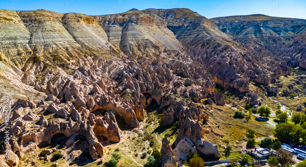 Obraz premium View of Zelve Valley in Cappadocia, Turkey