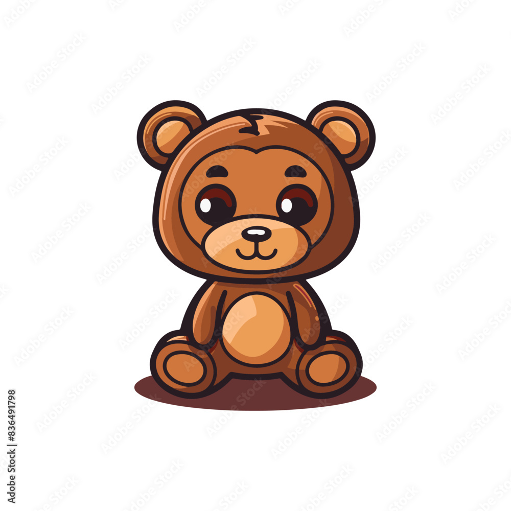 Cute teddy bear character vector design Cute teddy bear character vector design