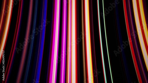 Colorful abstract light streaks effect animation background.

Music festival and nightclub stage visual. (4K UHD seamless looping, computer digitally generated animation.)