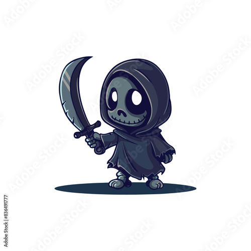 cute grim reaper vector design