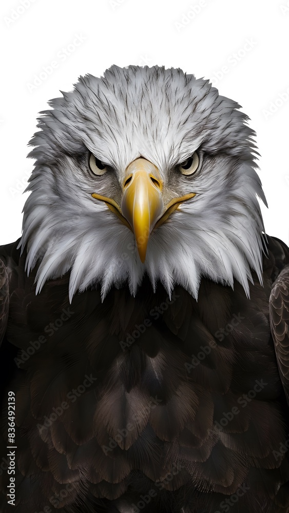 Obraz premium a bald eagle with a yellow beak