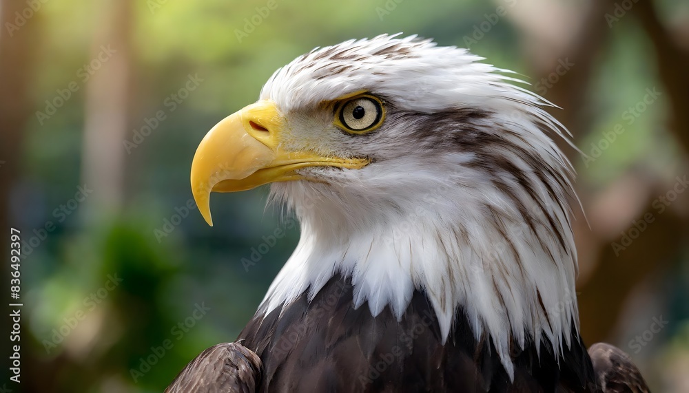 a bald eagle with a yellow beak a bald eagle with a yellow beak