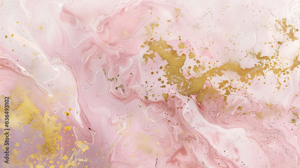 Light pink background with gold marble effect. Light pink background with gold marble effect.