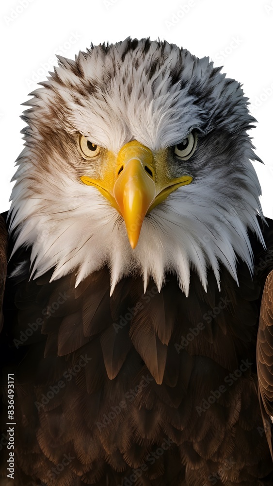 Obraz premium a bald eagle with a yellow beak
