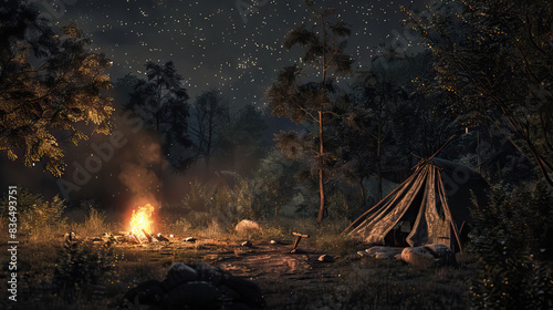 campfires where pioneers cooked meals and shared stories during their journey. © Curva Design