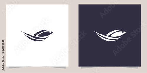 fish logo design vector