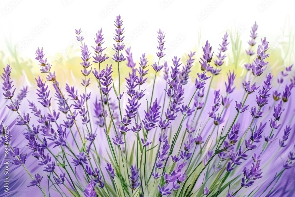 Naklejka premium Close-up of lavender flowers in sharp focus.