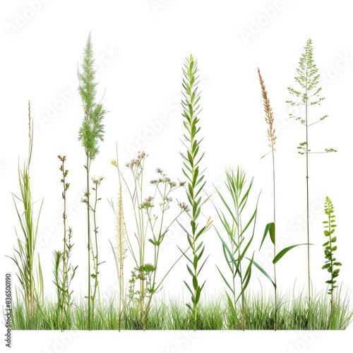 Gradient of grass heights ranging from low-growing thyme to tall feather reed grass    