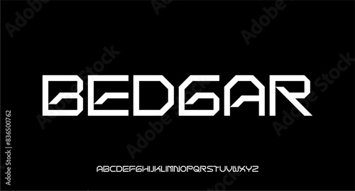 FUTURISTIC TECHNOLOGY FONT VECTOR TYPEFACE