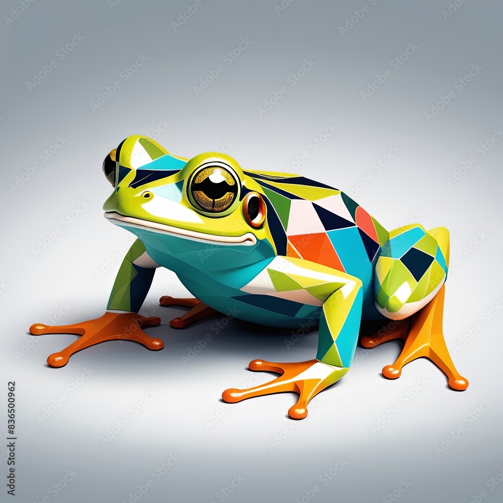 Geometric Playfulness, a frog image Geometric Playfulness, a frog image