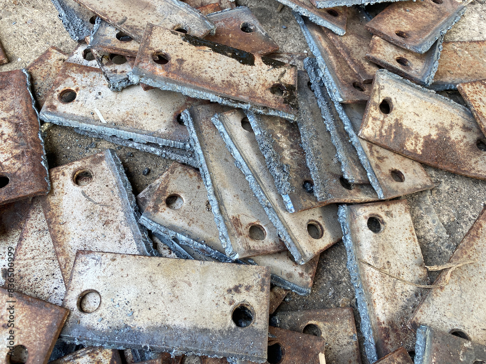 old rusty metal parts for the construction old rusty metal parts for the construction