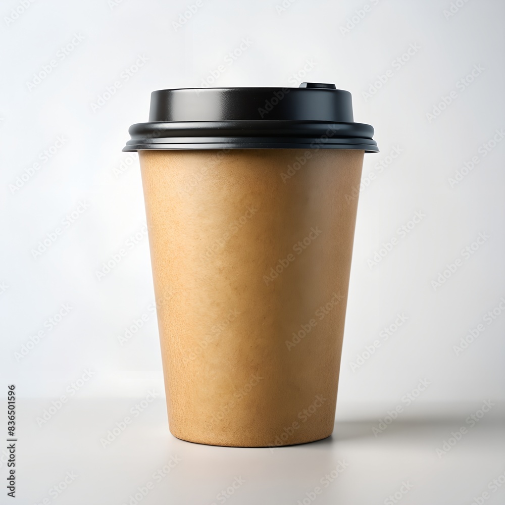 brown plastic coffee cup with black lid brown plastic coffee cup with black lid