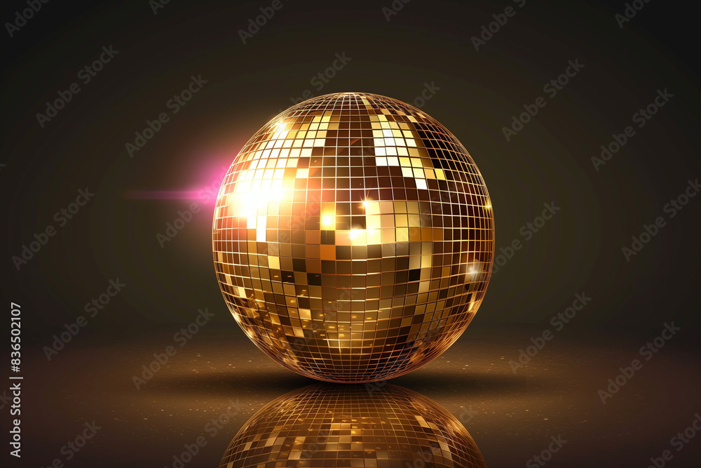 Obraz premium Disco ball vector icon illustration design template background party club dance mirror light retro reflection isolated entertainment white music element decoration bright shine shiny sphere nightlife 