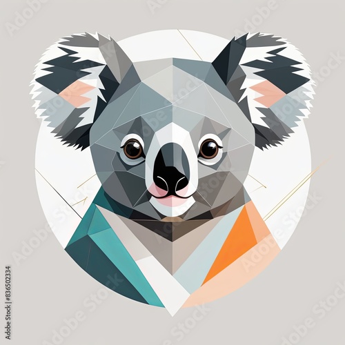 Geometric Cuteness, a koala's face