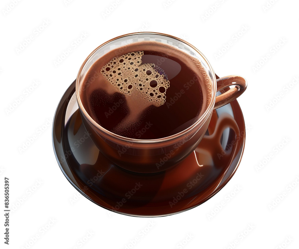 Isolated cup of coffee with beans on white background Isolated cup of coffee with beans on white background