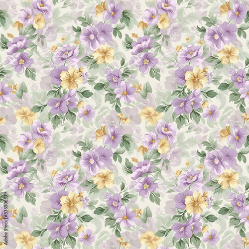 Floral variety color, form natural, seamless fabric pattern.