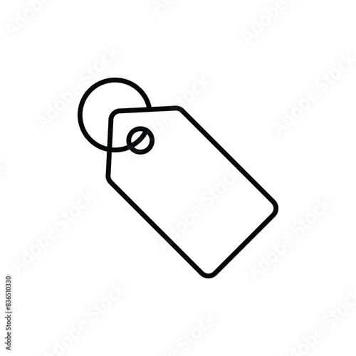icon price tag label design vector outline style