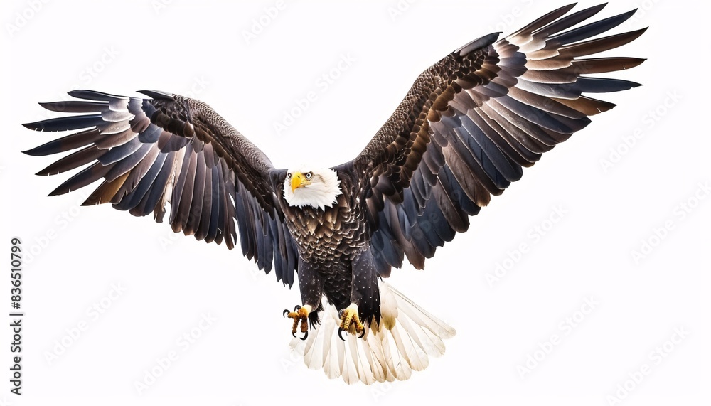 Fototapeta premium Bald Eagle Soaring on Independence Day
