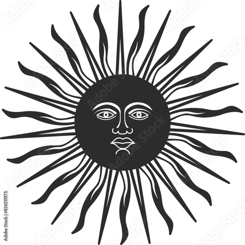 Sun of May of Argentina vector design