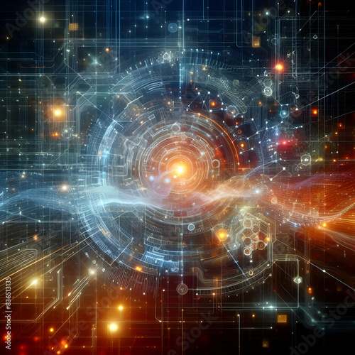 Igital background perfect for tech processes, neural networks, artificial intelligence, data transfer and encryption, digital archives, sound and graphic presentations, 