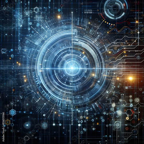 Igital background perfect for tech processes, neural networks, artificial intelligence, data transfer and encryption, digital archives, sound and graphic presentations, 