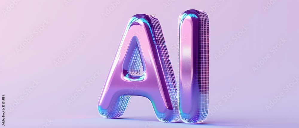 ai initials icon with nice purple glow and transparency in isometric perspective
ai initials icon with nice purple glow and transparency in isometric perspective