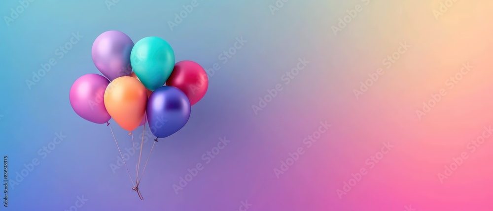 wallpaper with color balloons flying on an gradient background, vivid colors and festive scene
wallpaper with color balloons flying on an gradient background, vivid colors and festive scene