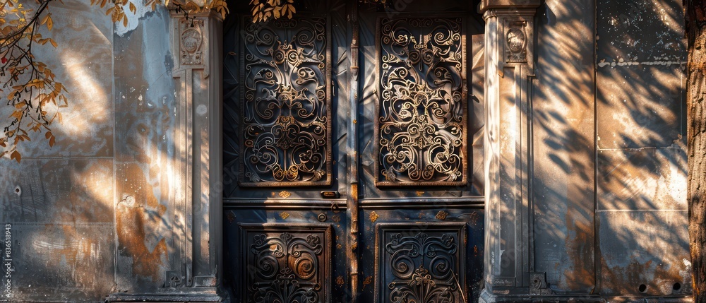 old door wallpaper with nice wood texture and metal details old door wallpaper with nice wood texture and metal details
