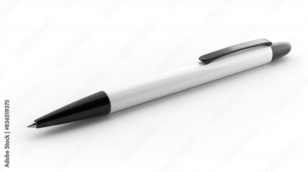 a modern ballpoint pen isolated on white

