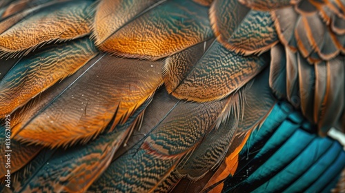 Feathers of the untamed mallard