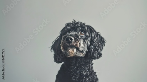 barbet dog wallpaper isolated on a neutral background, very photographic and professional