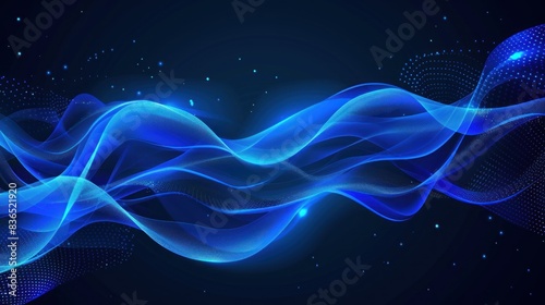 A colorful wave of dots that is blue and red