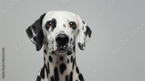 dalmatian dog wallpaper isolated on a neutral background, very photographic and professional 