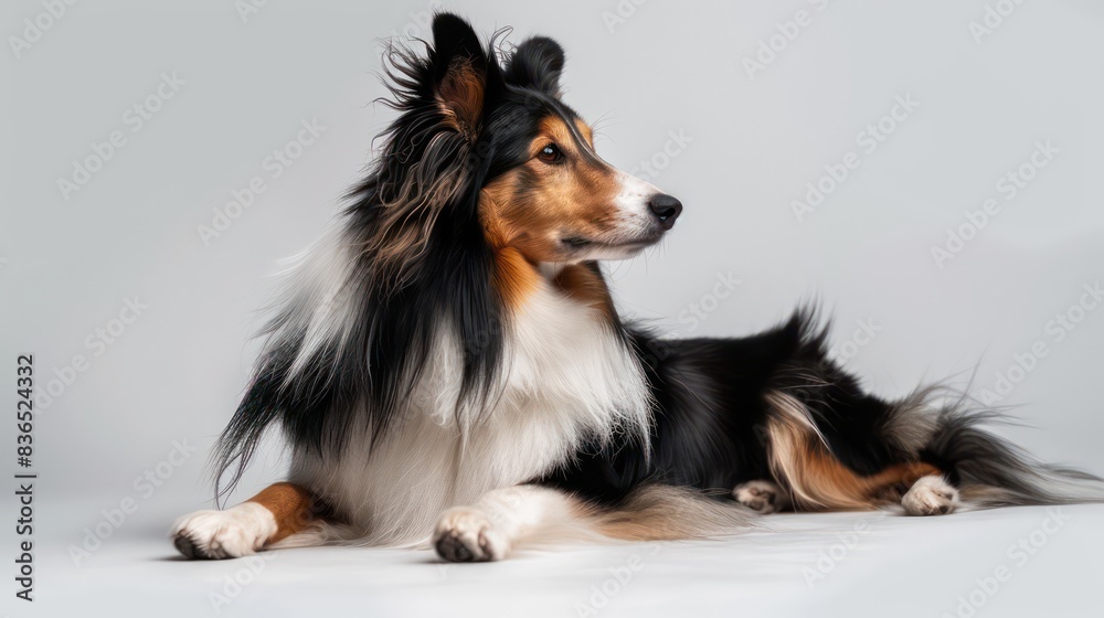 collie dog wallpaper isolated on a neutral background, very photographic and professional collie dog wallpaper isolated on a neutral background, very photographic and professional
