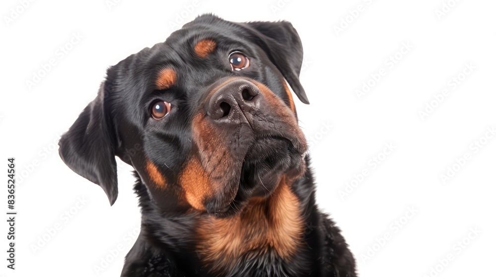 rottweiler dog wallpaper isolated on a neutral background, very photographic and professional rottweiler dog wallpaper isolated on a neutral background, very photographic and professional