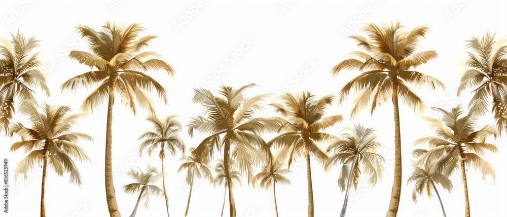assortment of palm trees on a white background assortment of palm trees on a white background