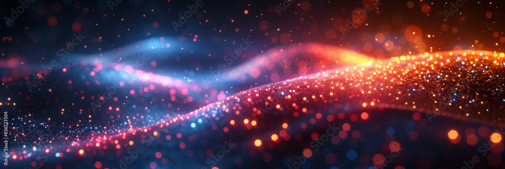 Obraz premium Digital background for tech, AI, neural networks, data, audio, graphics