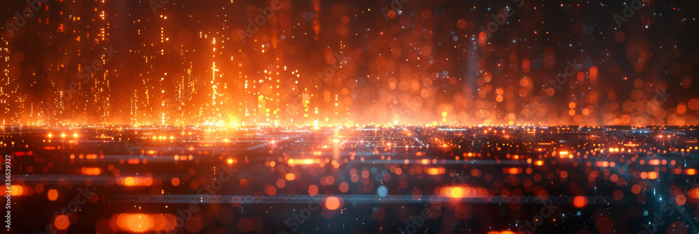 Fototapeta premium Digital background for tech, AI, neural networks, data, audio, graphics
