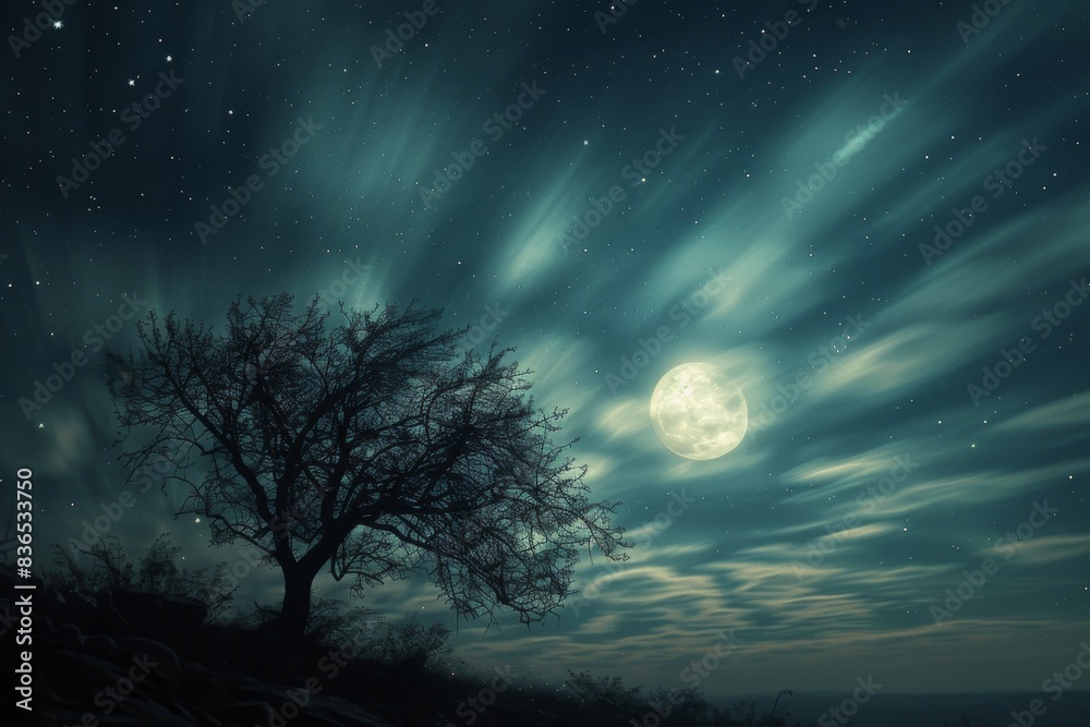 Fototapeta premium Witness a fleeting moment of celestial beauty.