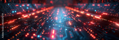 Digital background for tech, AI, neural networks, data, audio, graphics