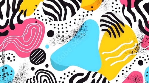 a pattern background with funky  stylized animal prints   leopard spots and zebra stripes with bright  unexpected colors