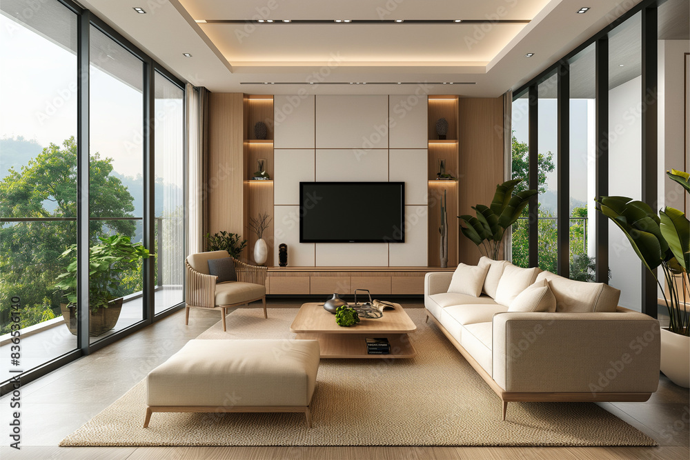 Modern Minimalist Living Space Modern Minimalist Living Space