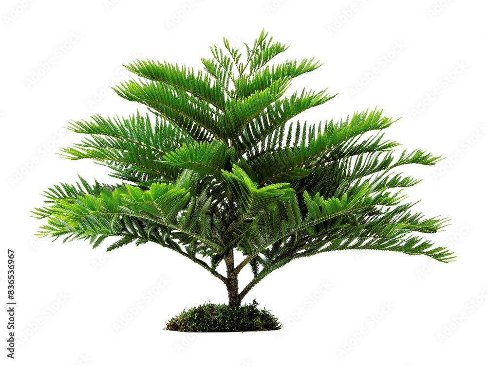 Lush green tropical plant isolated on a white background. Perfect for botanical, gardening, and nature themes. Lush green tropical plant isolated on a white background. Perfect for botanical, gardening, and nature themes.