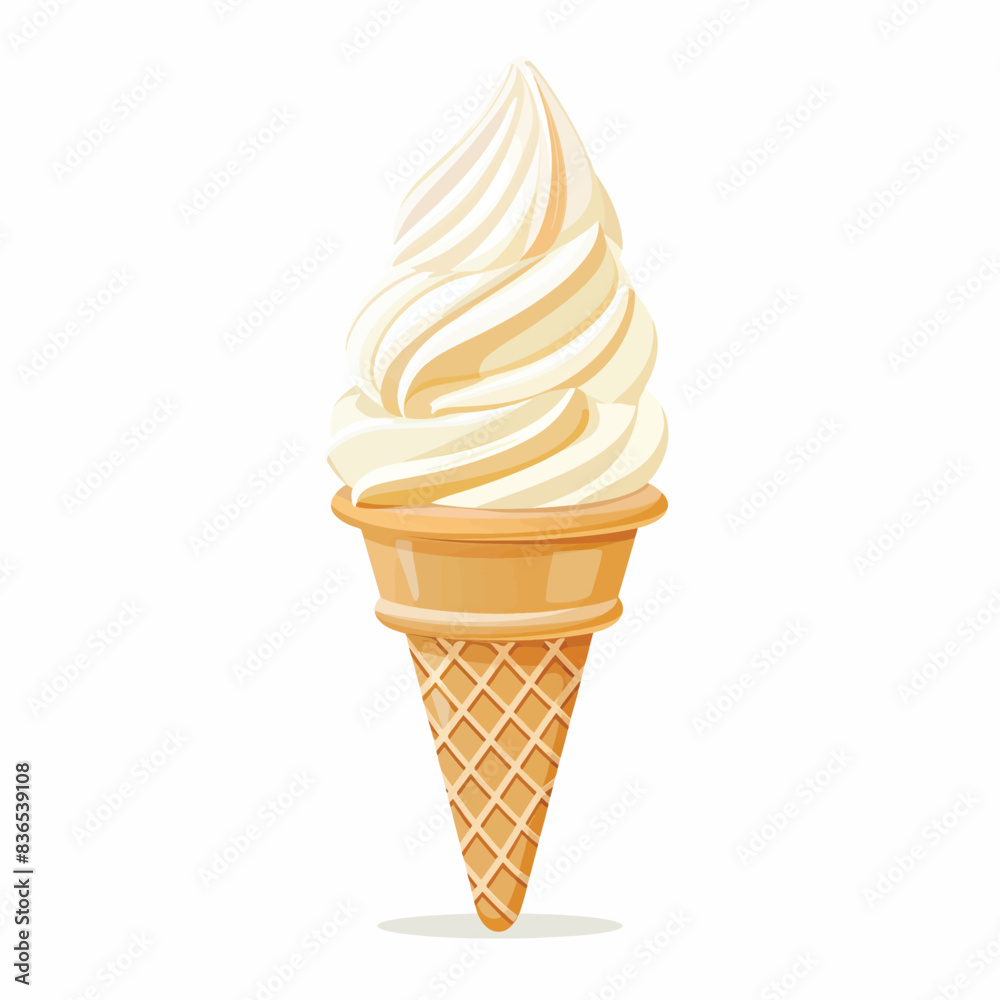 Vanilla ice cream isolated on white background Vanilla ice cream isolated on white background