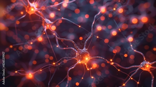 Digital Synapse Abstract Futuristic Technology with Glowing Nodes and Connections Innovative Neural Network Design for AI Big Data and Technology Concepts