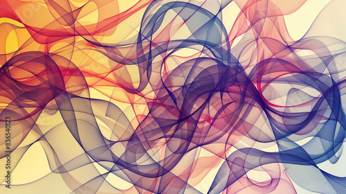 Wallpaper Mural abstract colorful background with waves Torontodigital.ca